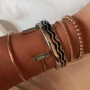Black and silver bangle